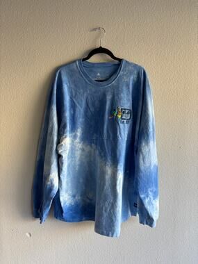 Disney World Stitch Spirit Jersey Blue tie-dye Women's Size XXL